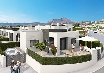Nowoczesne wille w zabudowie bliźniaczej z 3 sypialniami w Busot, niedaleko Alicante i Playa de San Juan in Ole International