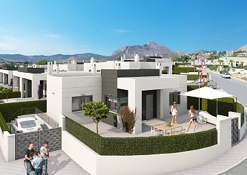 Moderne ville bifamiliari con 2 camere da letto a Busot, vicino ad Alicante e Playa de San Juan in Ole International