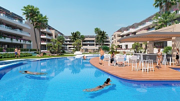 Luxuriöse Apartments mit 2 Schlafzimmern in Meeresnähe in Playa Flamenca in Ole International